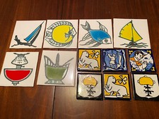 Vintage Mid Century Fish Sailboats Animals H & R Johnson Made In England Lot