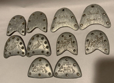 Ten 10 Vintage Dance Tap Shoe Taps LONDON DE LUCO Estate Sale Find Made in USA