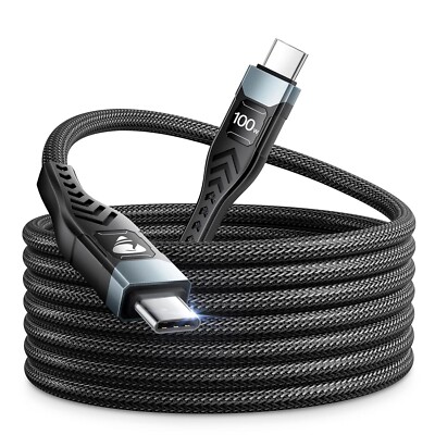 100W USB C to USB C Fast Charging Cable 3M Long Type C Cable C to C Charger