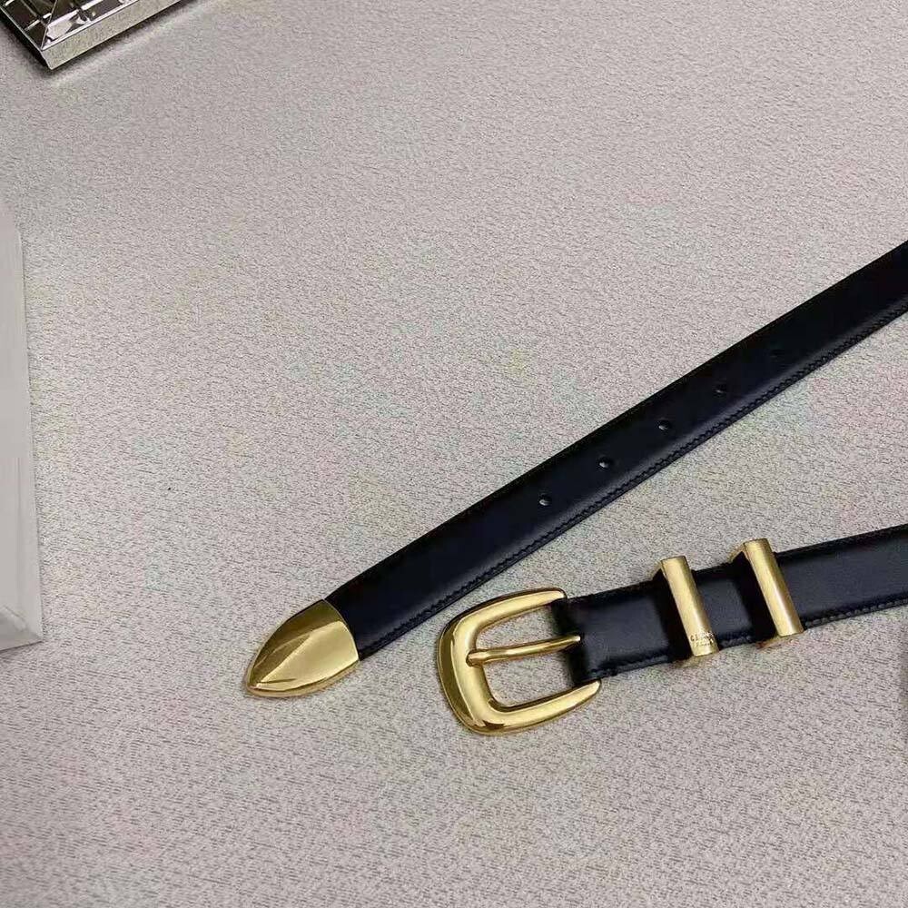Celine セリーヌ トリオンフ ゴールド Western leather belt Celine Women Medium Western Belt in Smooth Calfskin-Gold | eBay