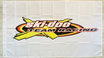 SKI DOO BRP BUMBLE BEE FLEXING SNOWMOBILE BANNER DRAPEAU MAN CAVE GARAGE summit