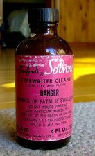 RARE vintage 1960s SANFORD'S SOLVENE Typewriter Cleaner glass bottle ink retro  thumbnail