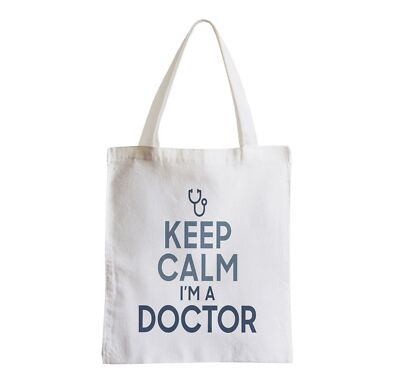 Fabulous Housse de Coussin Similicuir Rose - Keep Calm I'm a Doctor Parodie Métier Docteur - 40 x 40 cm Toucher Cuir