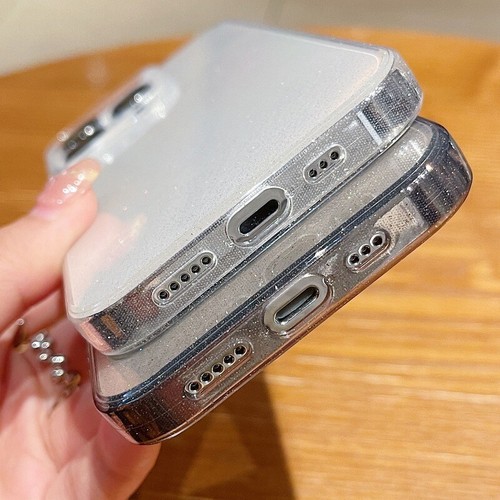 Phone Case For iPhone 15 14 Pro Max 11 13 12 Mini X Glitter Clear Silicone Cover - Picture 8 of 16