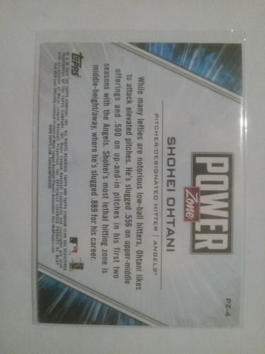 2020 Stadium Club Shohei Ohtani Power Zone Insert - Picture 2 of 3