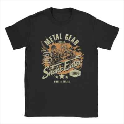 Men Metal Gear Solid 3 Snake Eater T Shirt Pure Cotton Clothing Awesome Short