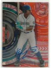 2017 BOWMAN HIGH TEK AUTOGRAPH ORANGE #BHT-KL KYLE LEWIS 07/25
