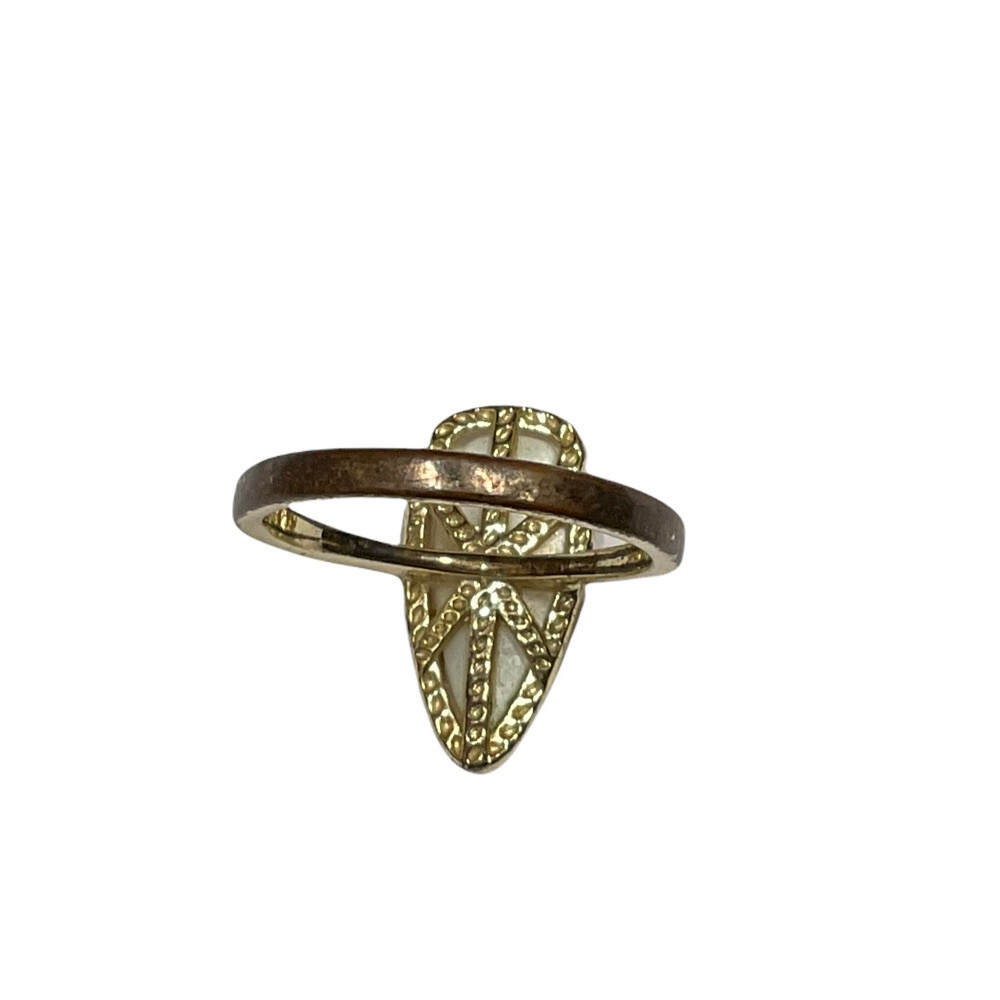 Kendra Scott Arrowhead Ring White Size 7 Arrow - image 6