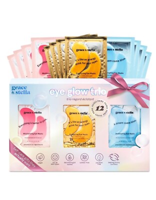Grace & Stella Under Eye Patches 12 Pairs Gift Set Puffy Eyes/ Dark ...