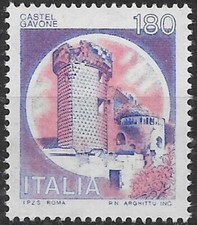 REPUBBLICA ITALIANA 1980/92 -  "SERIE CASTELLI" RARO 180 £ MNH**