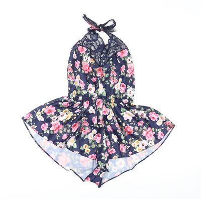 Day n Nite Damen mehrfarbiger Blumenmuster-Polyester-Spielanzug einteilig Größe M L4 in