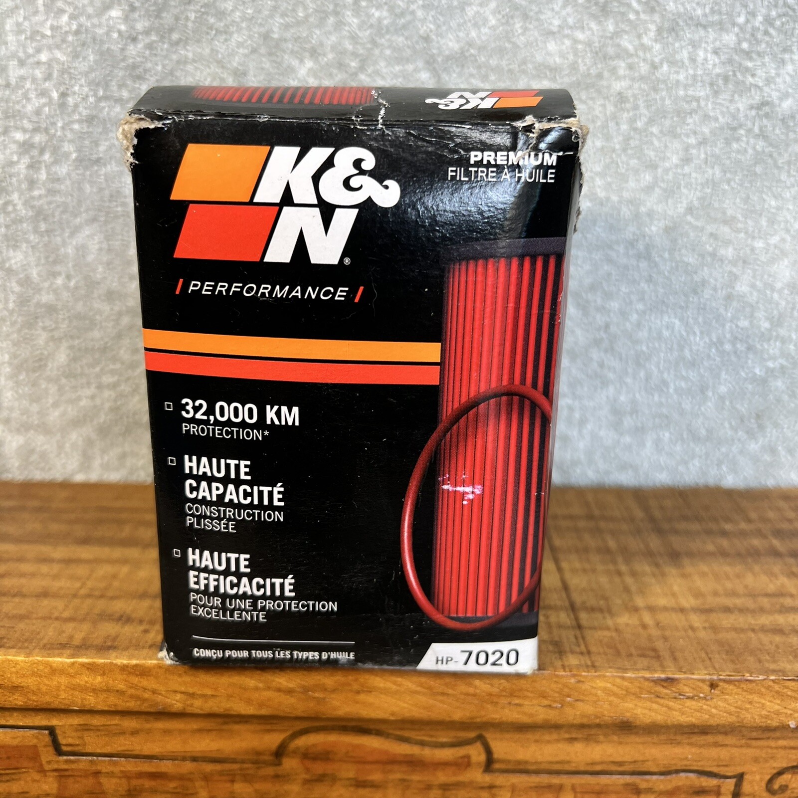 K&N High Performance Gold Oil Filter / HP-7020 / Poor Box
