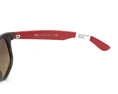 Ray-Ban unglasses RB2132 NEW WAYFARER 6181/85 Tortoise Red Frames Brown Gradient - Picture 8 of 15