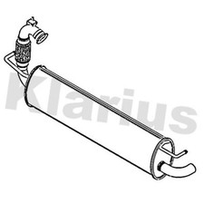 Exhaust Rear Back Box For Renault Twingo MK3 0.9 TCE 90 Klarius 200205174R