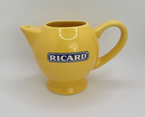 Ricard Anisette Liquor French Bistro Small Yellow Ceramic Jug