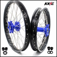KKE 21/18'' Spoked Enduro Wheels For YAMAHA WR250R 2008-2020 OEM Size Blue Hubs