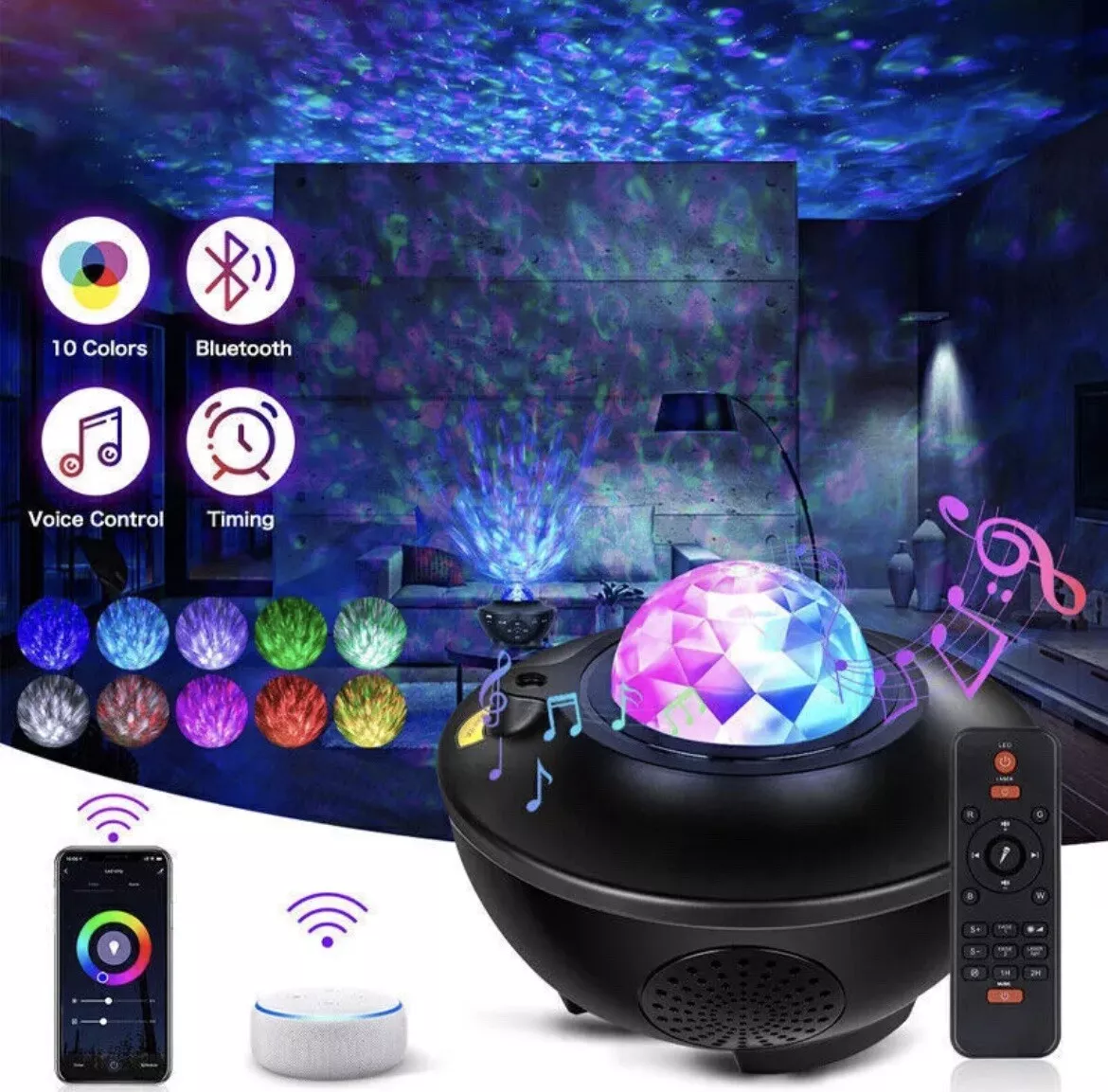 Smart wifi sale music star light
