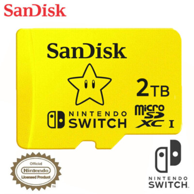 2TB SanDisk micro SD Karte Class 10 UHS-I SDXC Speicherkarte für Nintendo Switch