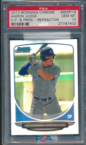 PSA 10 AARON JUDGE 2013 Bowman Chrome REFRACTOR Yankees Rookie Card RC GEM MINT