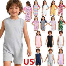US Kids Special Needs Autism Adaptive Clothing Invisible Zipper Cotton Jumpsuit