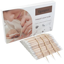 600 Pcs Pointed Cotton Swabs   4-Inch Double-Sided Microblading Cotton Swab with