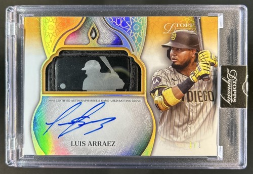 2025 Topps Dynasty Luis Arraez Auto Batting Glove MLB Logoman Patch #1/1 Padres