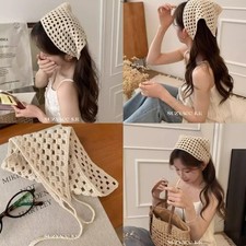 Crochet Headbands Hair Scarf Bandana for Women Girls Knitted Floral Hair Accesso