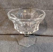 Small Pedestal Glass Stem Dessert Dish Clear Vintage Sherbert Goblet Ice Cream