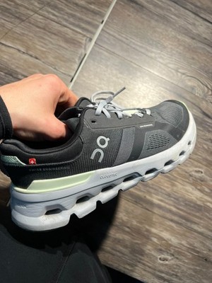 On Running Cloudnova Sneakers Women 8.5 Black Mesh Lace Up Running Casual