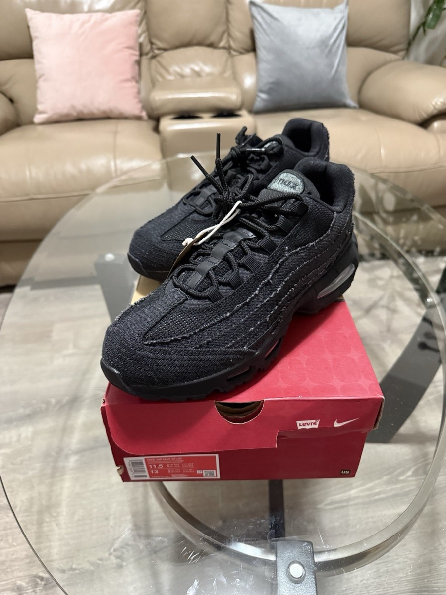 Levi's x Nike Air Max 95 OG Black Anthracite Size 11.5 Brand New
