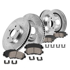 Front And Rear Brake Kit For Mazda 6 2016-2018 Drilled Slotted Disc Rotors Parts