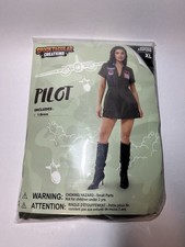 Spooktacular Creations Women's Fighter Pilot Halloween Costume XL Dress