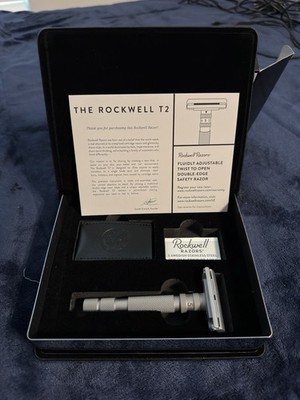 Rockwell T2 Stainless Steel Adjustable Razor - Box Included