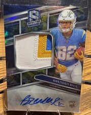 2024 Spectra - Rookie Patch Autographs Brenden Rice #234 Splatter Prizm /8