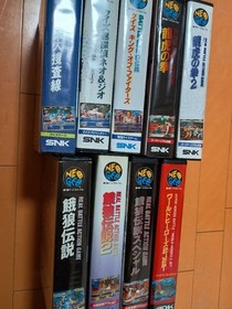 Neo Geo AES Games Lot 9 Titles Controller Pro x2 Memory Card Boxed Tested Japan