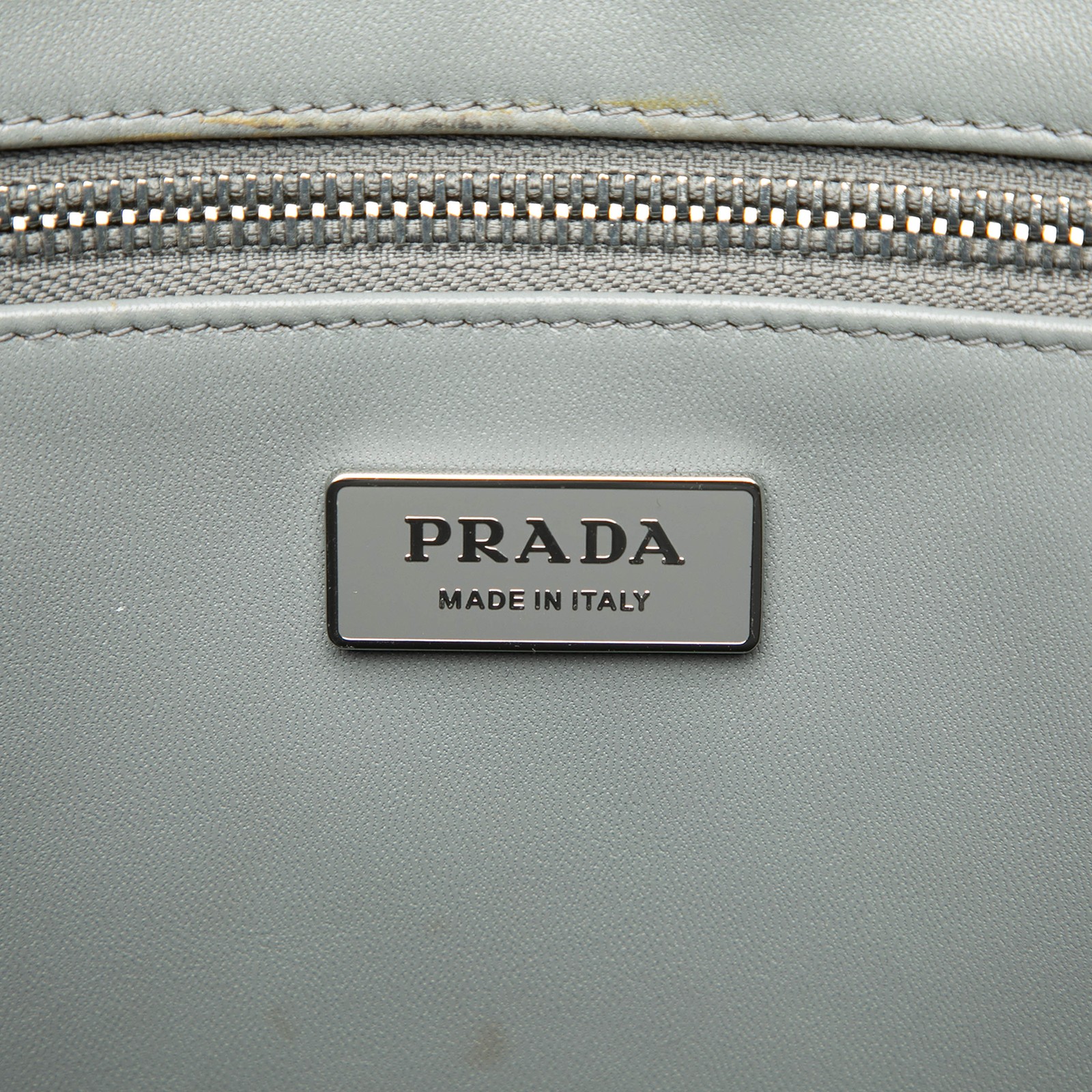 Authenticated Prada Medium Nappa Antique Shopper Tote Gray Leather thumbnail 5