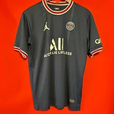 Paris Saint Germain PSG Jordan Soccer Jersey Men's Large Navy Blue