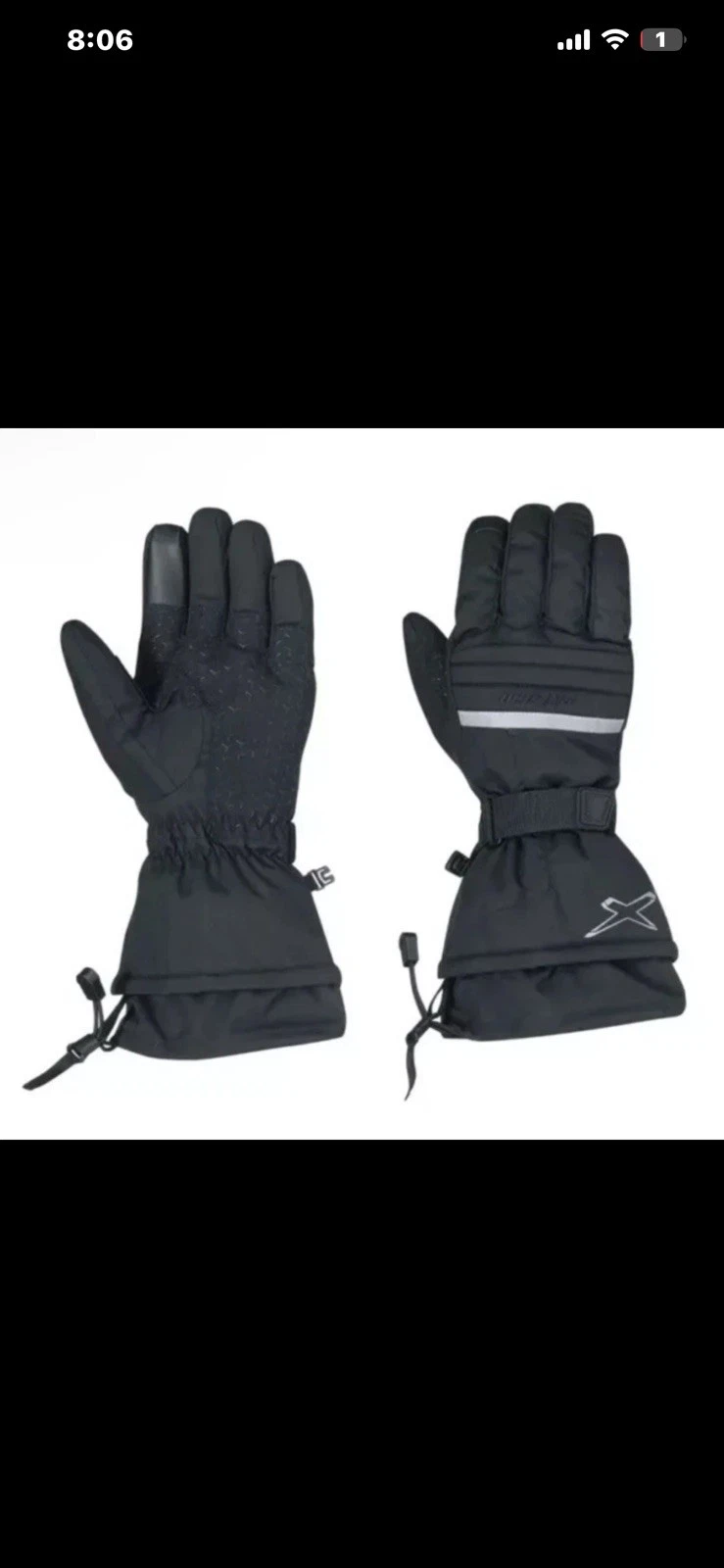 Ski-Doo BRP Men's X-Team Gloves XL Black Grey New not Klim
