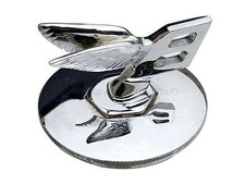 Vintage 1950s Bentley Wing B Brass Front Radiator Bonnet Hood Badge Mascot & Cap