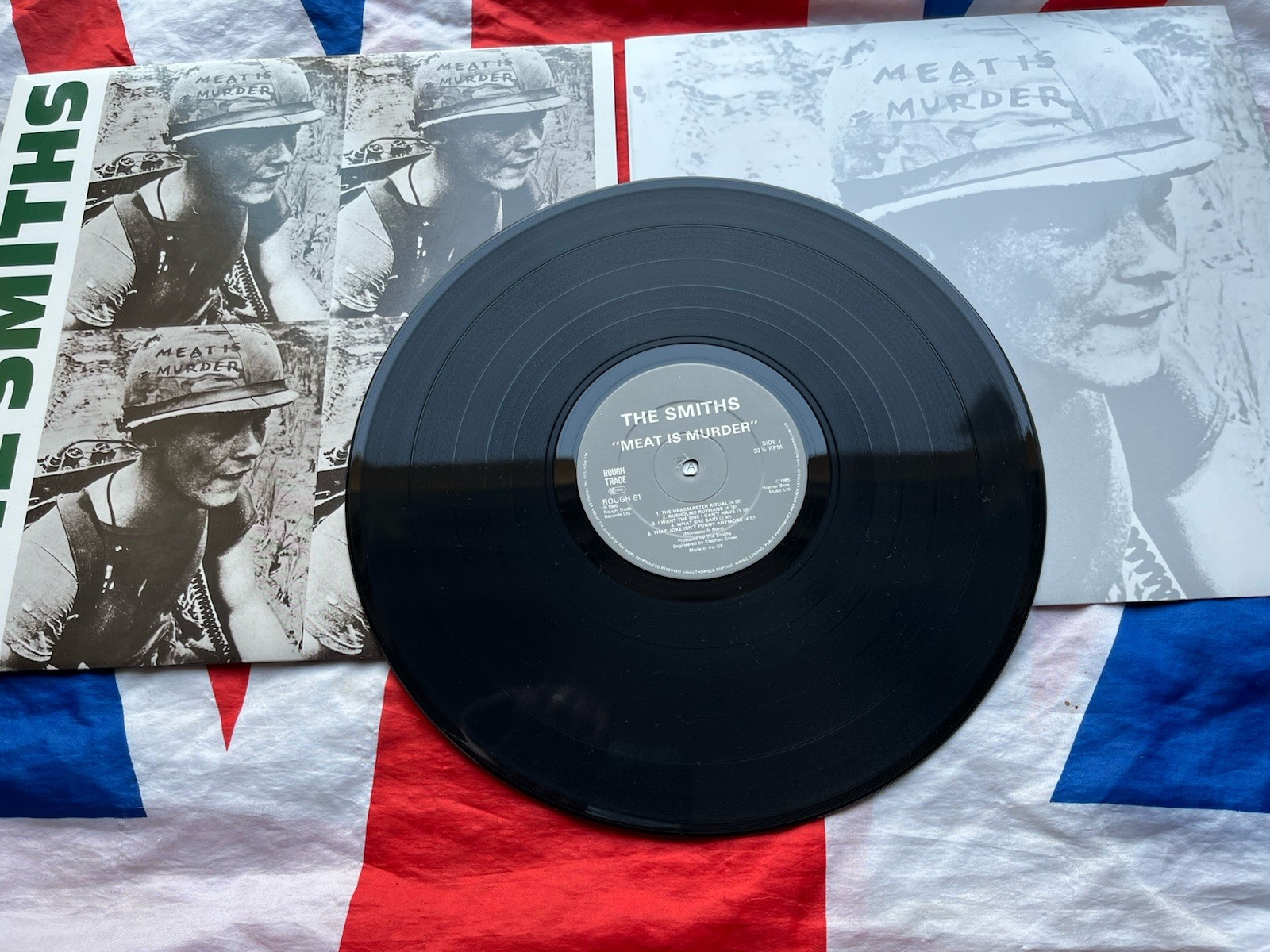 LP VINYL THE SMITHS ALBUM MEAT IS MURDER ROUGH 81 UK 1st PRESS 1985 NM-/EX+