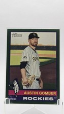 2025 Topps Heritage Dark Green Border #437 Austin Gomber SP - Colorado Rockies