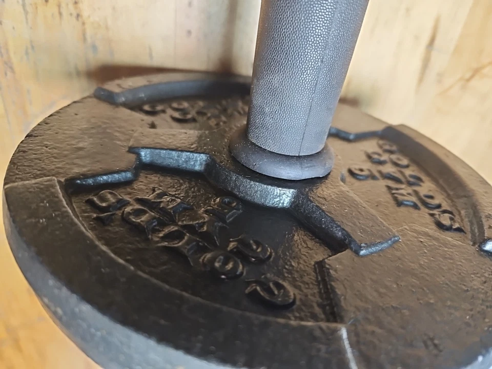 GOLDS GYM Standard 1" Free Weight 14" Adjustable Dumbell Handle 15 lb Set! - Image 2 of 4