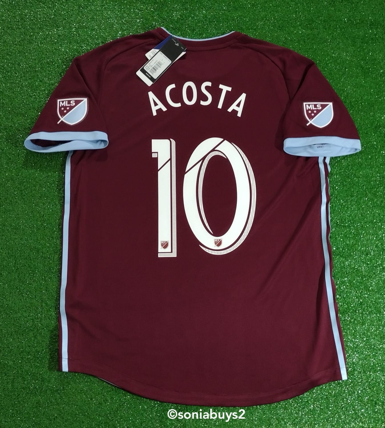 Adidas ACOSTA MLS Colorado Rapids Home Authentic Soccer Jersey, CD3670, Burgundy