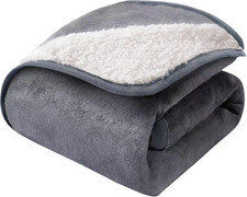 Waterproof Dog Blanket Sherpa Fleece Pet Blanket 25x35"