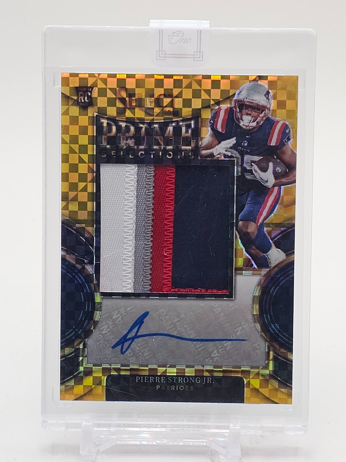 Pierre Strong Panini Select Prime Selections Signatures #PSPS Gold Jersey Number