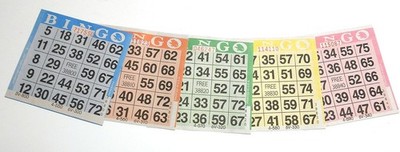 1000 Bingo Paper Cards (200 Books 5 Colors Ea!) by American Games