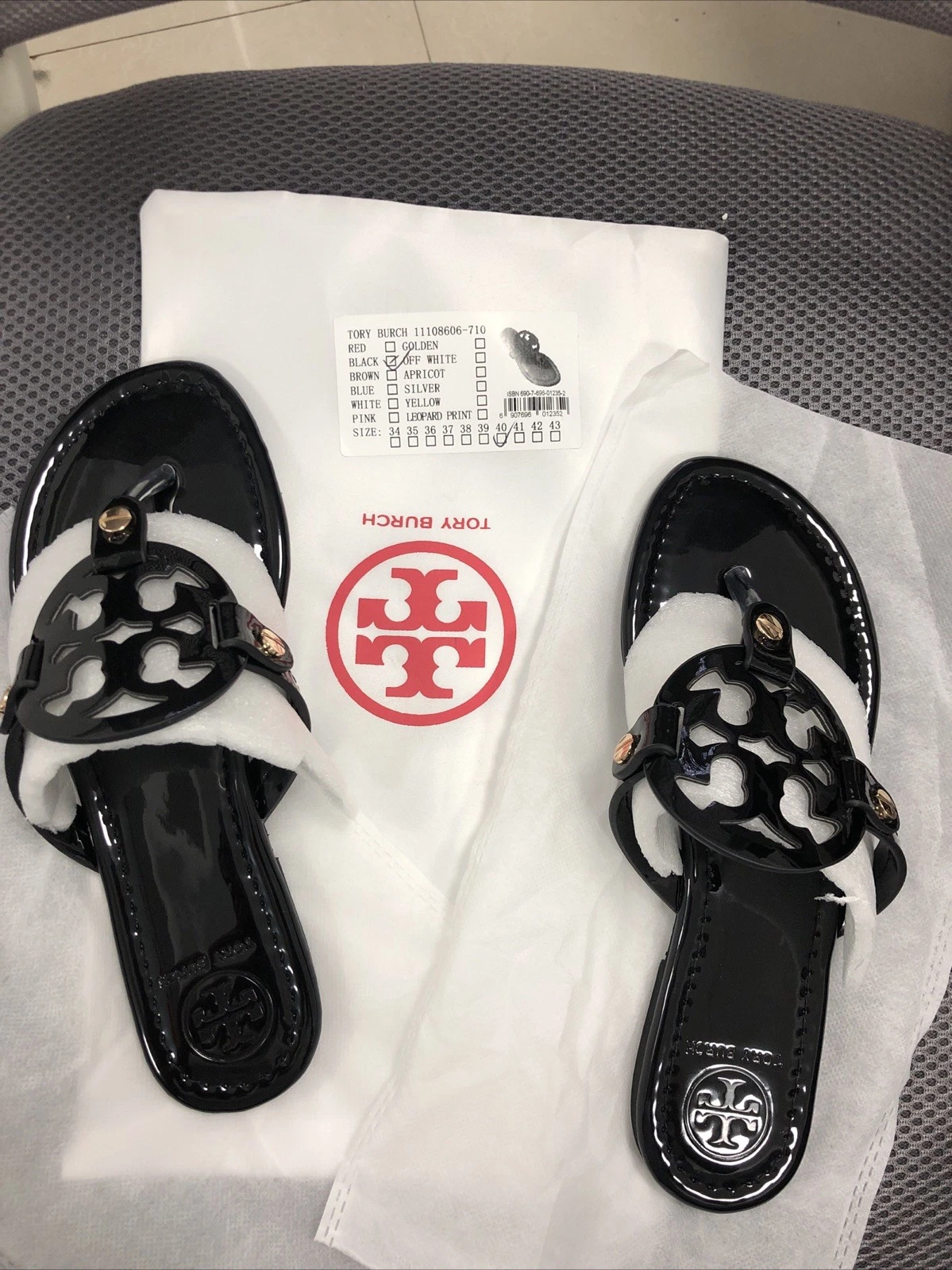 Tory Burch Miller Black Patent Leather Sandals 40=US 9=UK 7
Opens in a new window or tab