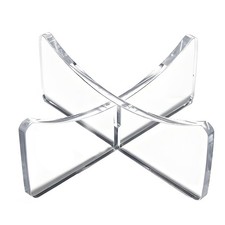 Aloimiki 4-Pack Acrylic Basketball Stand, Display for Basketball, clear