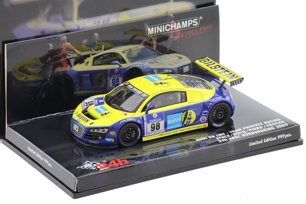 1:43 Minichamps Audi R8 LMS 24H NüRburgring 2009 #98 Bilstein Stuck/ Biela-image