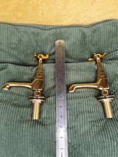 WESTMINSTER 1902  TRADITIONAL BATH PILLAR TAPS in GOLD EFFECT FINISH, NEW.
